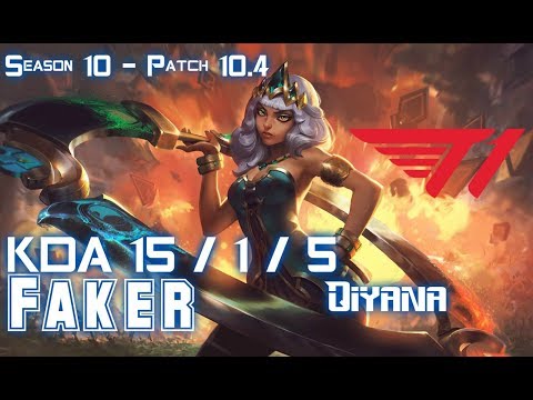 T1 Faker QIYANA vs YASUO Mid - Patch 10.4 KR Ranked