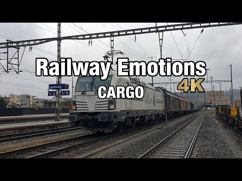 🚆 4K Cargo cab ride hopping from hub to hub (Cab Ride Switzerland | Lenzburg - Wangen bei Olten)