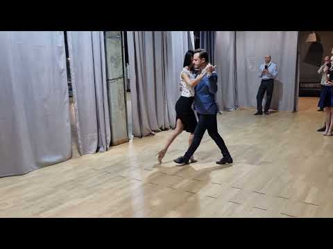 Tango: From back ocho - rhythmical option, change of direction | Mikhail Tchudin - Elvira Kashkarova
