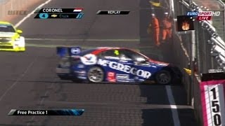 Crash start and qualifying on the streets of Marrakech WTCC 2014 Tom Coronel