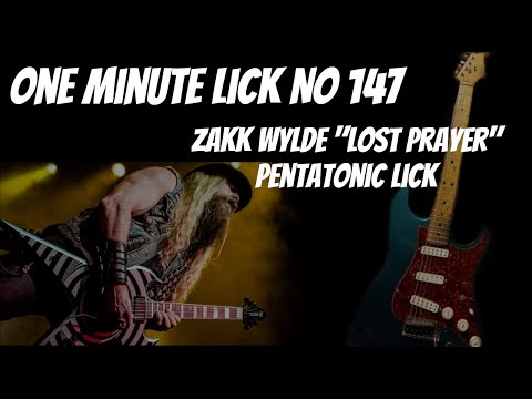 One Minute Lick No. 147 Zakk Wylde "Lost Prayer" Pentatonic Lick