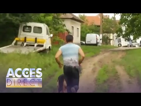 Soția polițistului împușcat mortal, urlete de disperare în mijlocul străzii