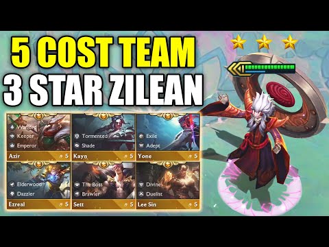 3 STAR ZILEAN ⭐⭐⭐ but with a full 5 cost team comp (Teamfight Tactics TFT Fates Set 4)
