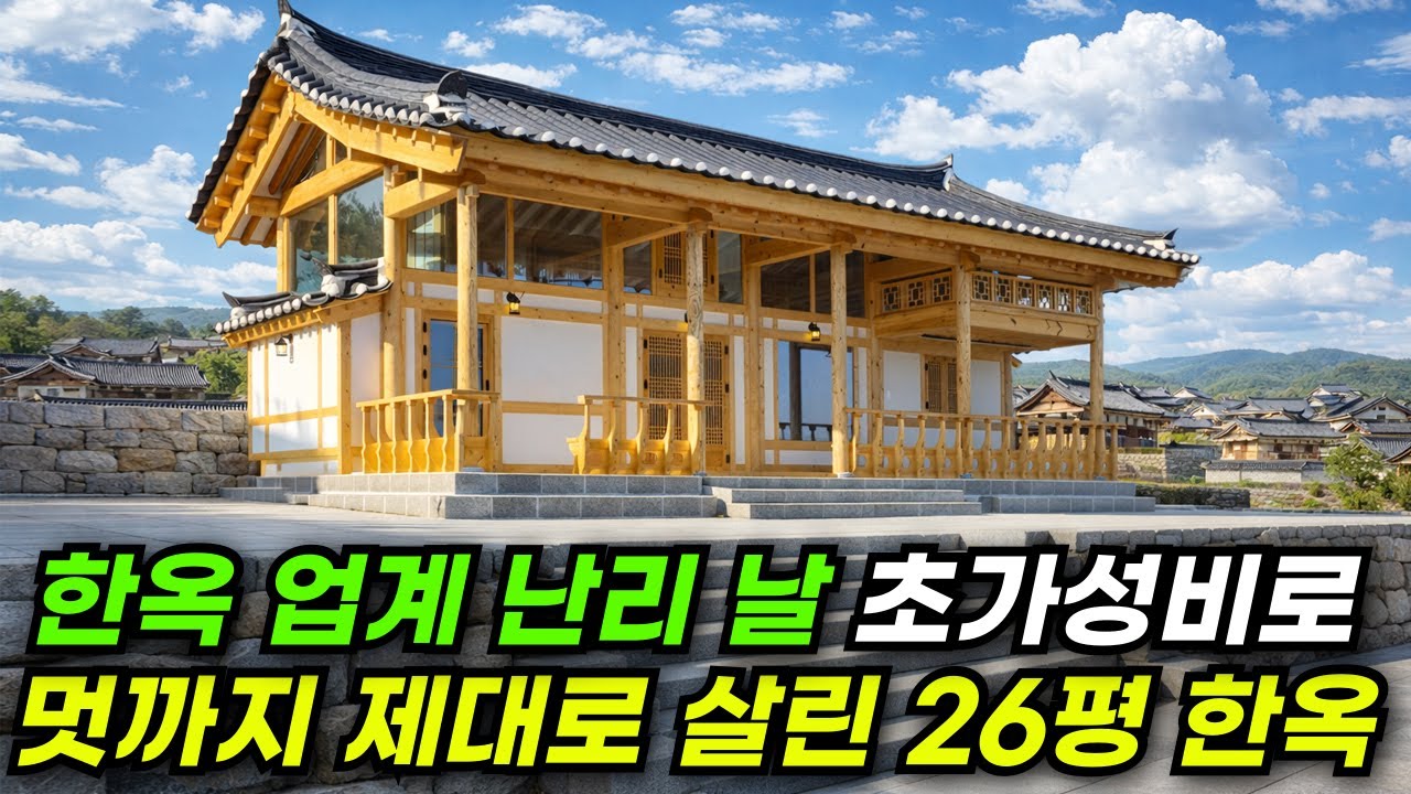 한옥이 비싸다는 말 옛말! 반의 반값도 안되는 가격으로 나온 26평 한옥 등장 #한옥 #집 #주택 #이동식주택 #소형주택 #체류형쉼터 #농촌체류형 #모듈러 #전원주택