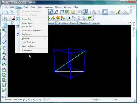 Mr Barton's Autograph Video 34 - Pythagoras and Trigonometry in 3D