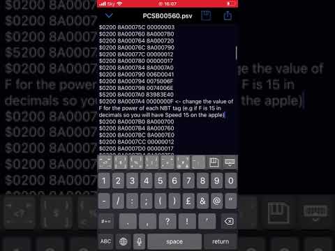 Vitacheat code for NBT tags on Minecraft PSVita