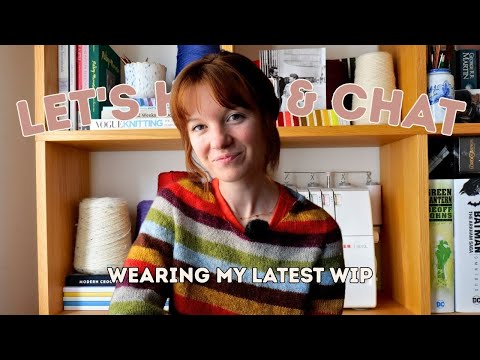 Trying on my latest WIP (Aros Sweater) and sharing my crochet woes...