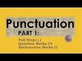 Punctuation : Full stops, question marks and exclamation marks Punctuation : Full stops, question marks and exclamation marks