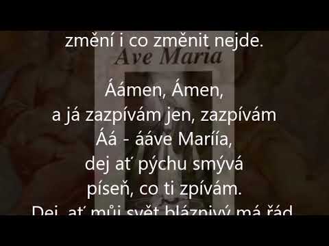 Ave Maria, Lucie Bílá, karaoke lyrics without vocals