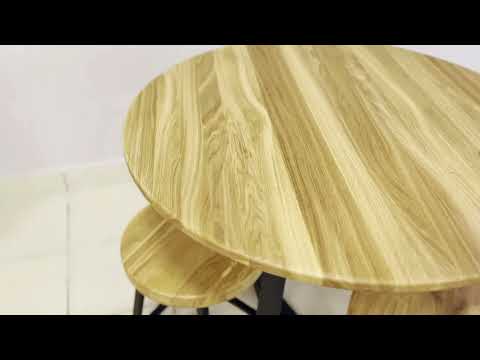 Миниатюра изображения товара Обеденный стол Iva-Wood Premium 80x80x2 / SW-001.SL.Nm (натуральный)