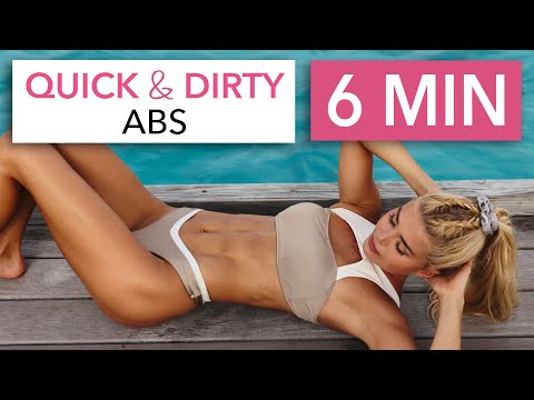 Фитнес 6 MIN QUICK + DIRTY ABS — short & VERY effective — intense sixpack workout