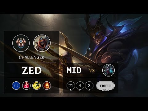 Zed Mid vs Ekko - EUW Challenger Patch 9.8
