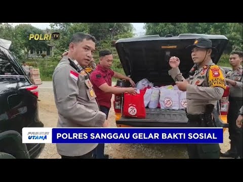 POLRES SANGGAU SALURKAN 50 PAKET SEMBAKO KEPADA WARGA TERDAMPAK BANJIR