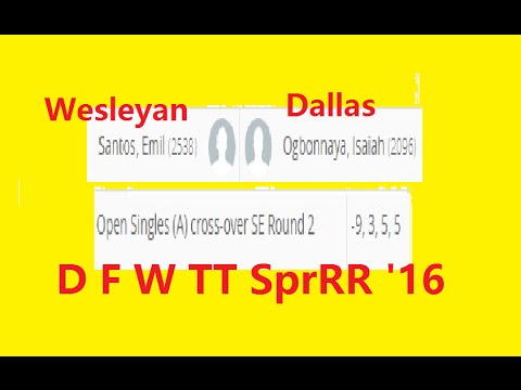 [TT Tourney] USATT 2000 against 2500 See what happened? Ogbonnaya vs. Santos(wesleyan)