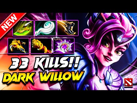 Dota 2 DARK WILLOW Gameplay | ( x33 Kills!! ) Dark Willow DOTA 2 Carry Build Pro Gameplay 7.39
