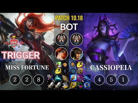 APK Trigger Miss Fortune vs Cassiopeia Bot - KR Patch 10.18