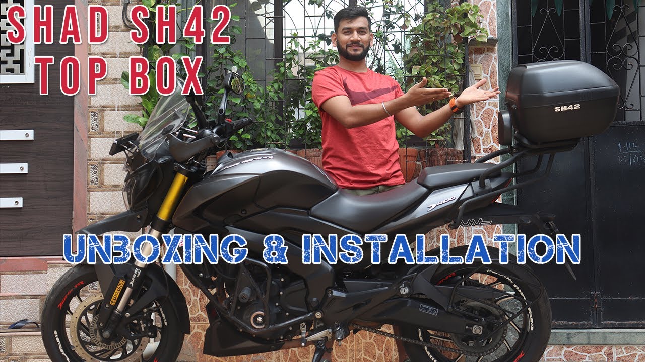 Watch video SHAD SH42 Top Box on Dominar400 | Unboxing & Installation | Touring Setup Now SHAD SH42 Top Box on Dominar400 | Unboxing & Installation | Touring Setup