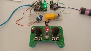 Download the video "nRF24L01 module with Joysticks controlling test."