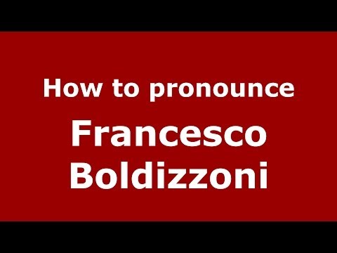 How to pronounce Francesco Boldizzoni (Italian/Italy) - PronounceNames.com