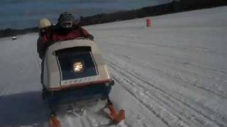 preview picture of video 'Three Lakes Wisconsin Vintage Snowmobile Ride'