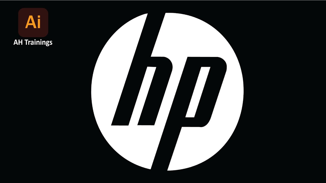 How to make HP logo in illustrator / Brand HP logo design / illustrator tutorials