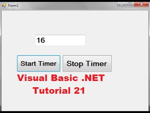 Visual Basic .NET Tutorial 21 - How to use Timer Control in VB.NET