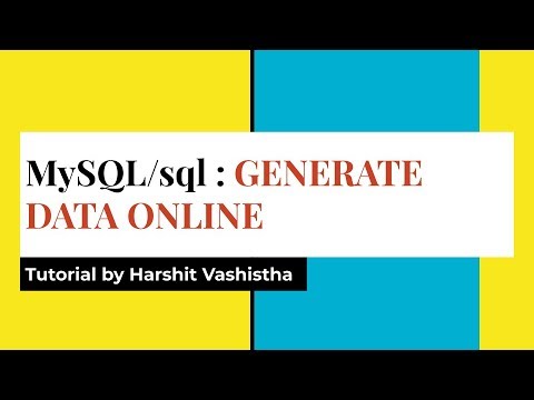 SQL GENERATE DATA ONLINE