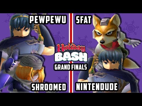 Holiday Bash SSBM - IMT | Shroomed & CLG.PewPewU VS CLG.SFAT & Nintendude - Melee Teams GF