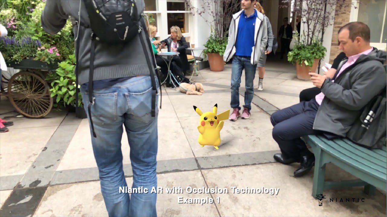Codename: Niantic Occlusion - Real World AR Occlusion featuring Pikachu and Eevee - YouTube