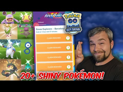 We only missed THIS Shiny! 24 Rare Shinies Caught!  (Pokémon GO Barcelona City Safari)