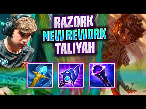 RAZORK DOMINATING WITH TALIYAH NEW REWORK! - FNC Razork Plays Taliyah Jungle vs Lee Sin! |