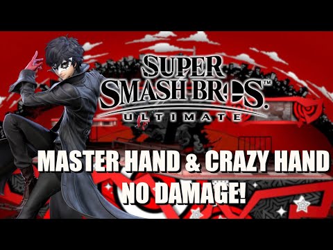 Joker DESTROYS Master Hand and Crazy Hand! (NO DAMAGE) - Super Smash Bros. Ultimate