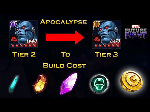 Apocalypse Tier 2 To Tier 3 Build Cost Information For Beginners - F 2 P - Marvel Future Fight
