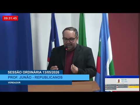  SESSÃO DIA 13/05/2026 – PRONUNCIAMENTO DO VEREADOR PROF. JUNÃO