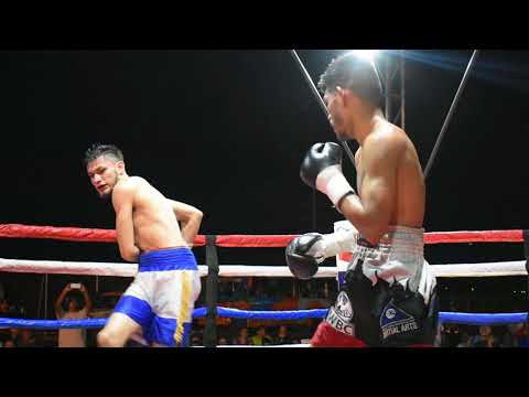 Segundo round del combate de Ernesto Irías contra Cristian Narváez
