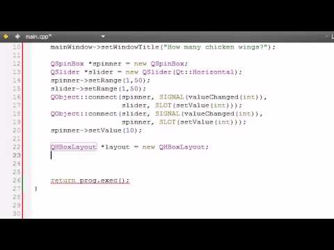 C++ GUI with Qt Tutorial - 8 - Syncing Widgets and Layouts