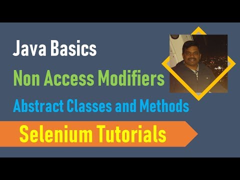 12 Java Basics For Selenium Java Non Access Modifiers Abstract Classes And Methods