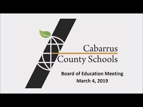 Board of Education Work Session March 2019