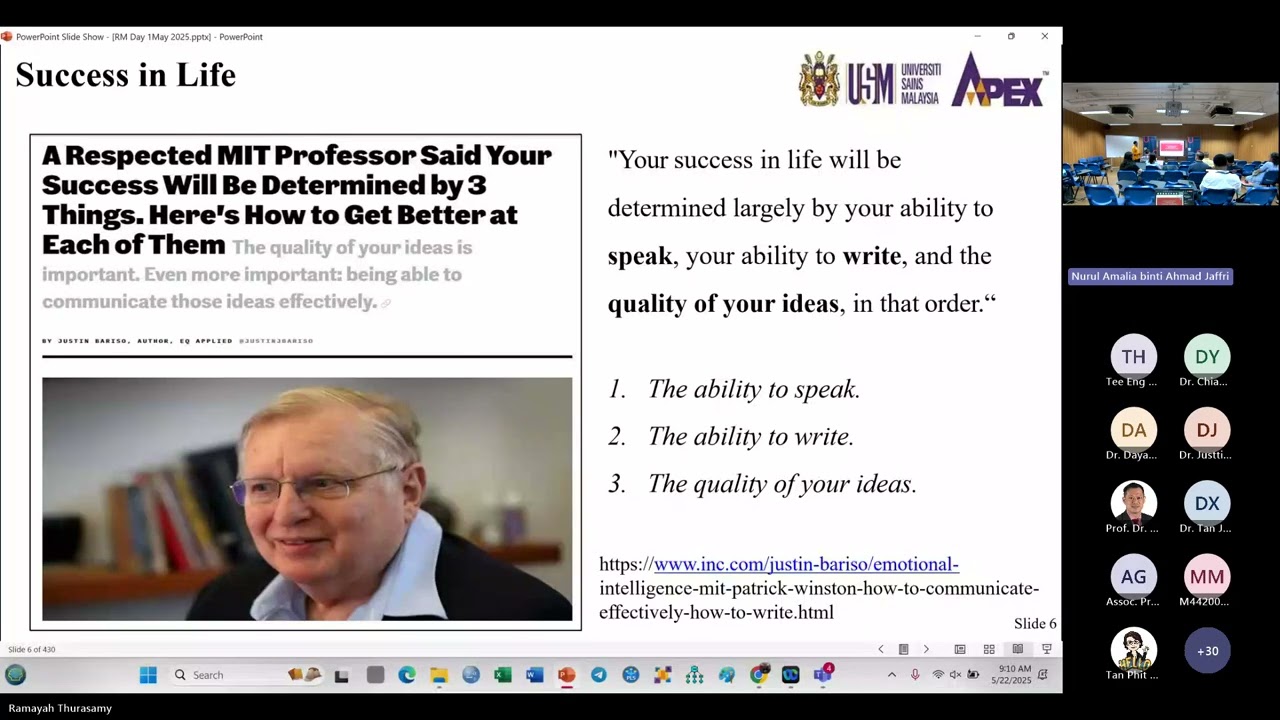 Day 1: Research Methodology Introduction to Survey Research Methods - Part 1 (22.5.25)