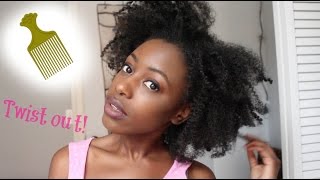 Twist out on WET Natural Hair | 4C Hair