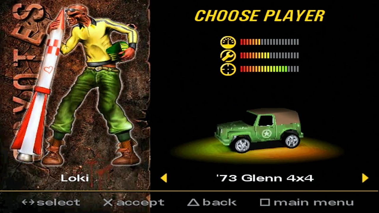 Vigilante 8 (ps1) walkthrough Loki