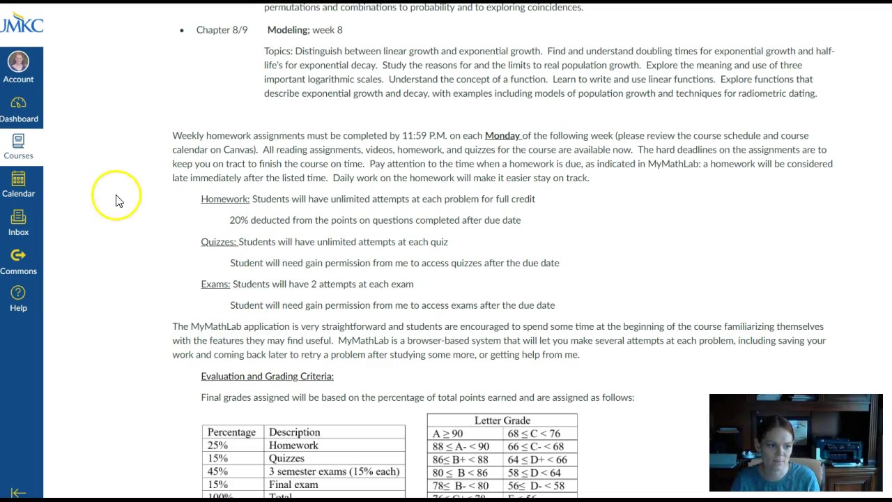 Math 116 Course Overview/Syllabus