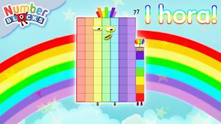 🌈 Aprenda a Contar com o Arco-Íris | Números para Crianças | Desenho | Numberblocks Português Brasil