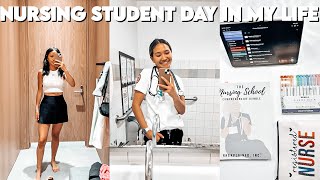 DAY IN THE LIFE OF A NURSING STUDENT | first new grad interview, alo store, NCLEX studying + more!