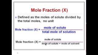 Mole Fraction