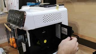 How to setup Philips LatteGo coffee machine - Aqua Clean filter installation and water hardness test