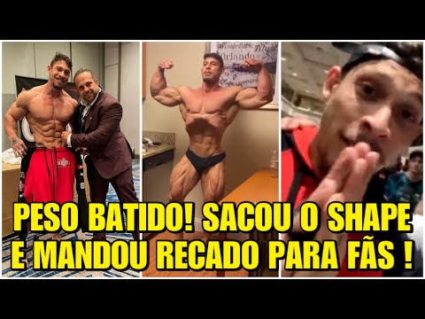 Ramon peso batido ! Shape atual ! E manda recado para Cariani e fãs brasileiros !