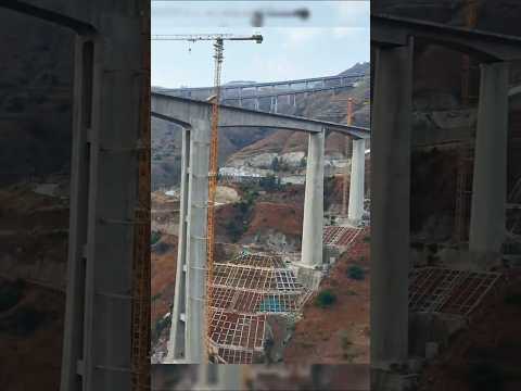 Progress of Niulanjiang Extra Large Bridge on Chongqing Kunming High speed Railway#railway #bridge