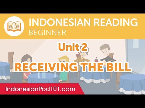 Indonesian Beginner Reading Practice - Receiving the Bill