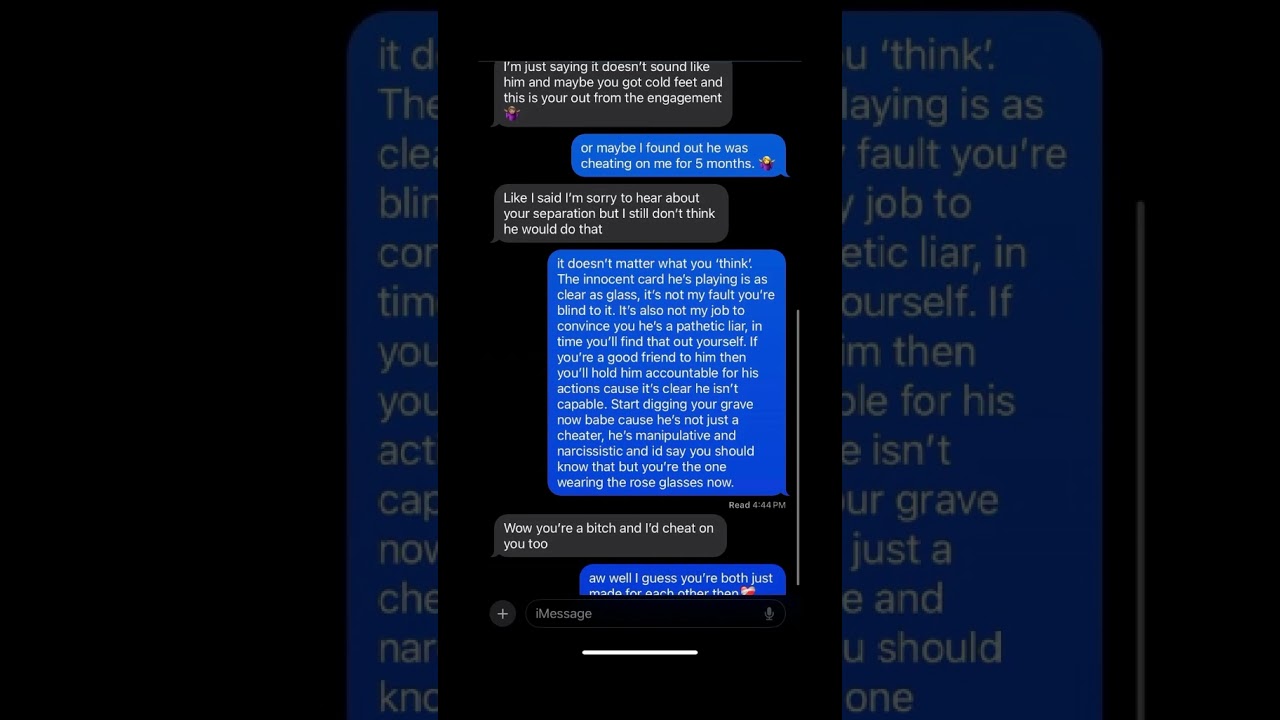 My exes childhood girl-friend messaged me